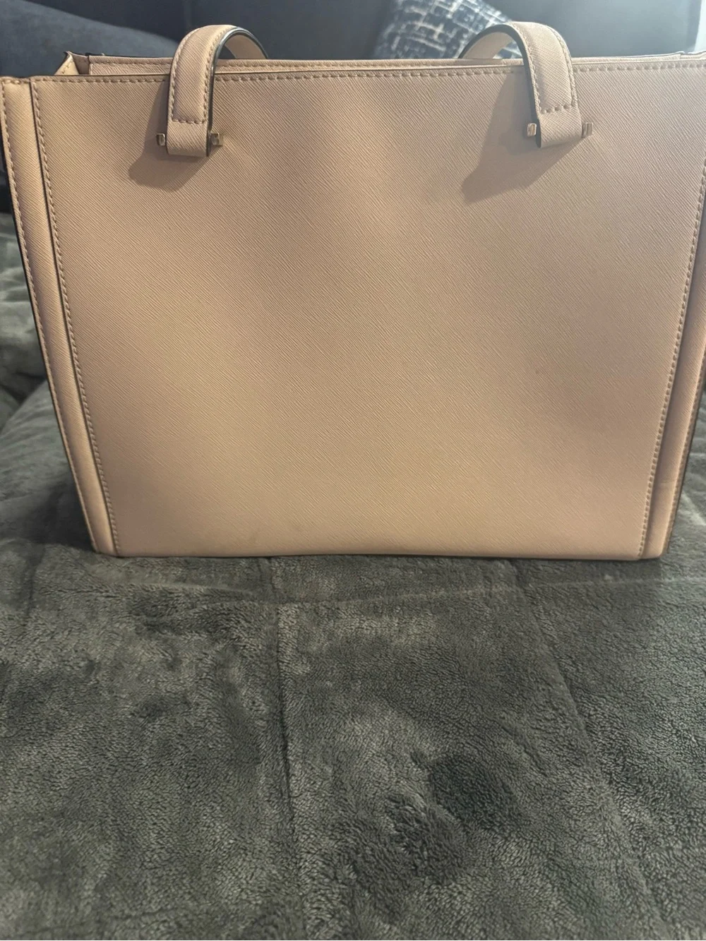 kate spade blush beige structured tote